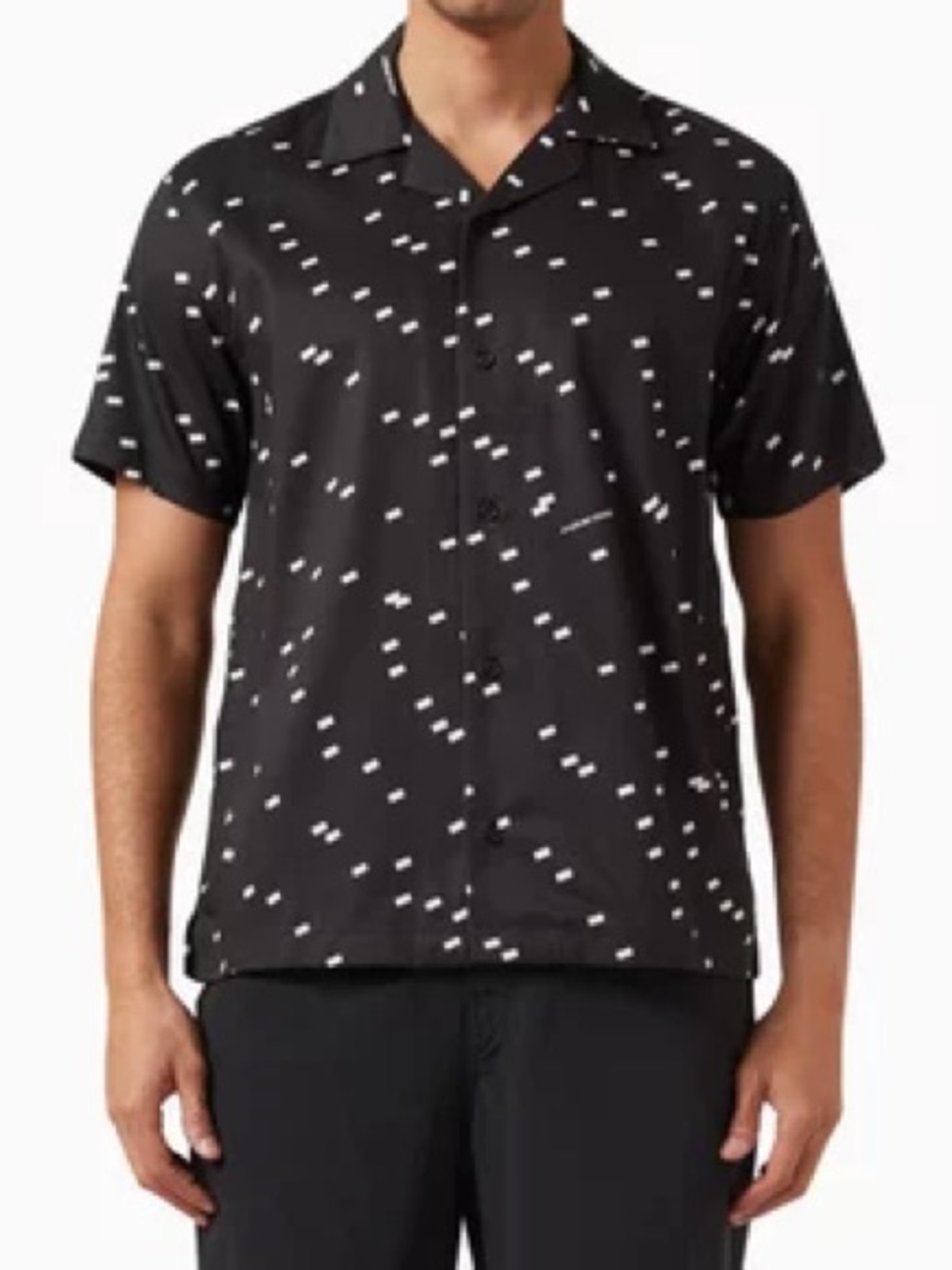 Saturdays NYC Canty Light Reflection Short Sleeve Camp Collar Shirt